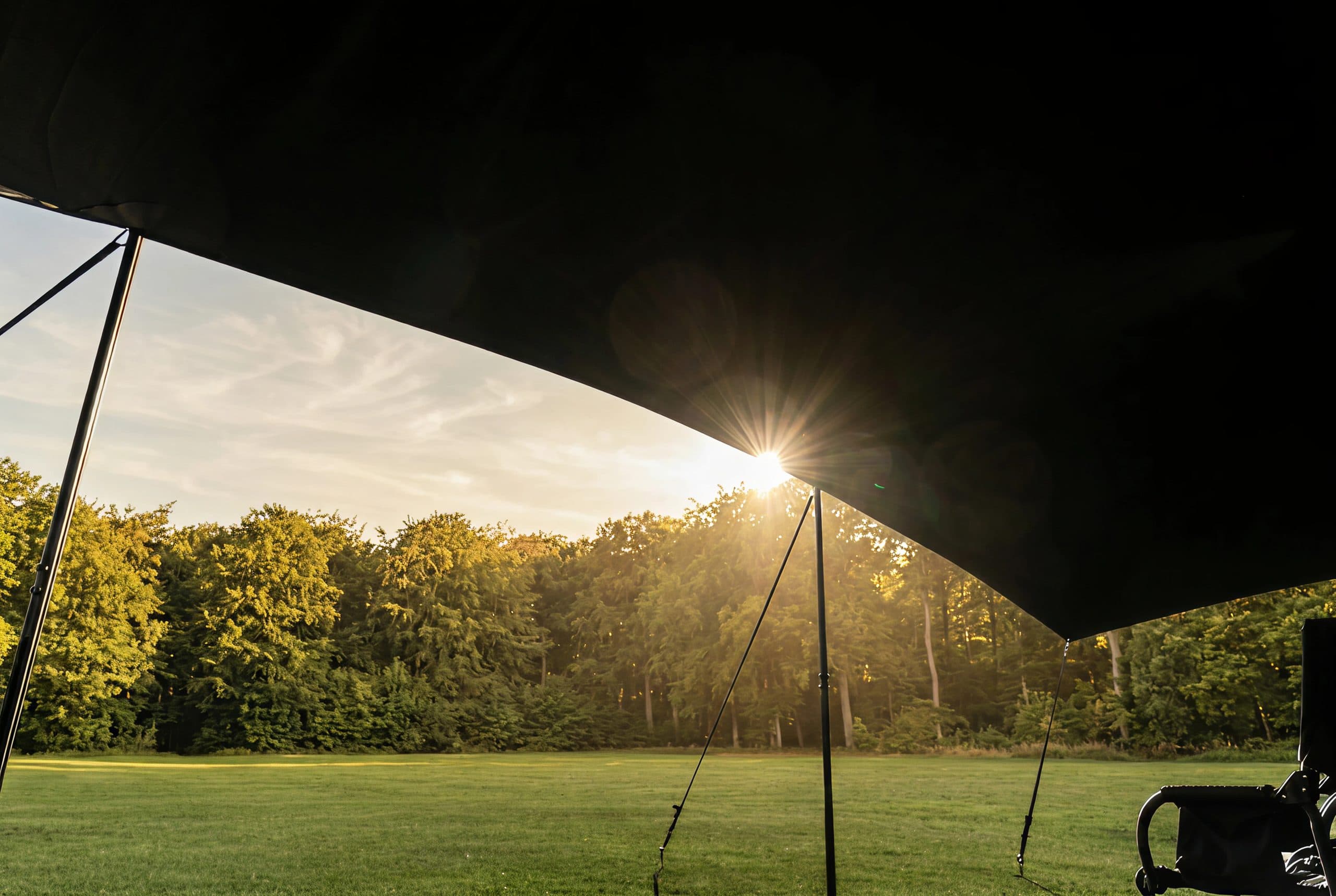 Shade sail deployed