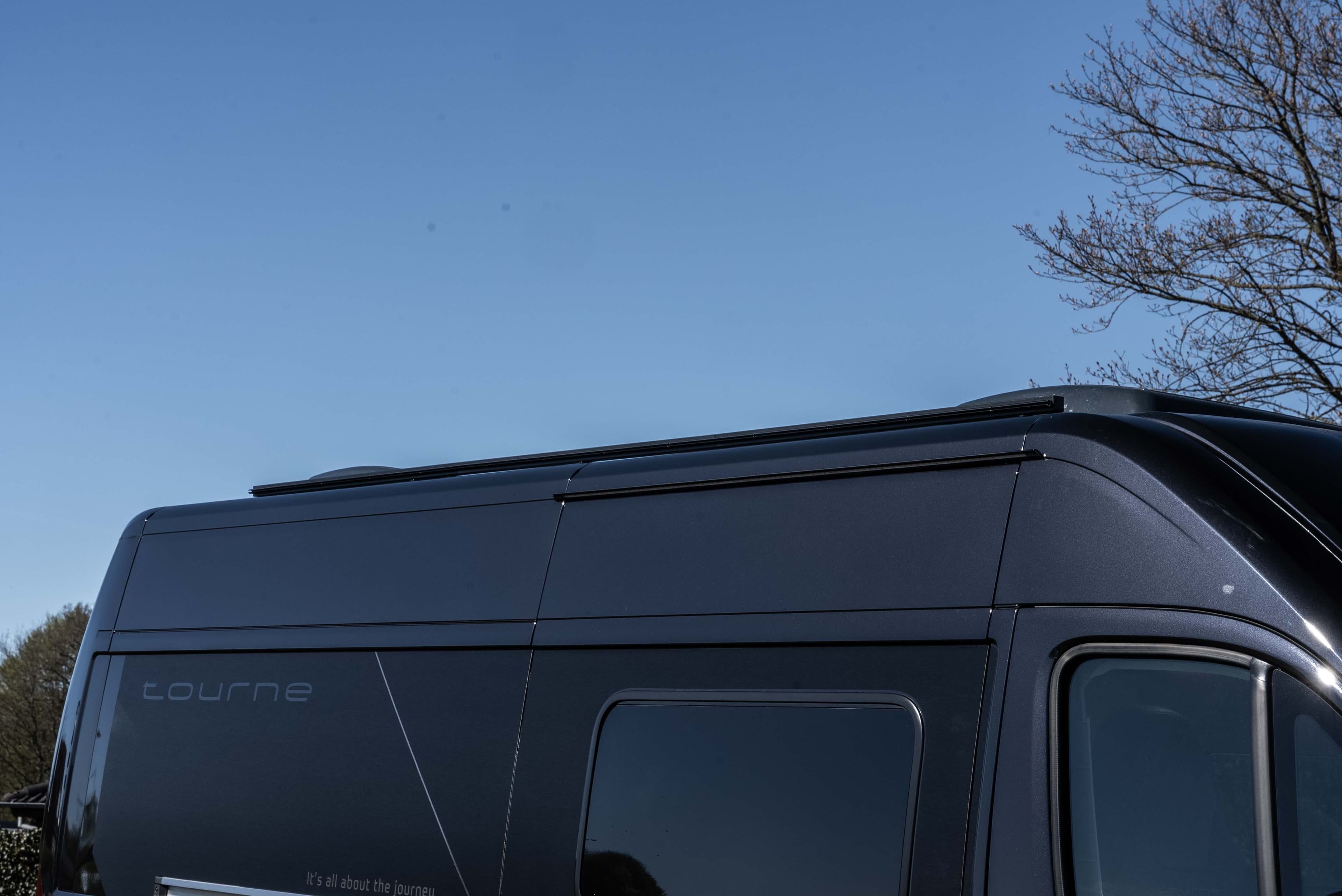 NordicStealth rail mounted flush on van roofline